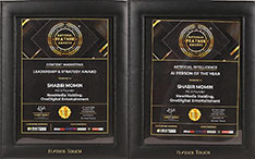 S        Shabir has been recognized as the AI Person of the Year and has also received the Content
                              Marketing Leadership Strategy Award at the National Feather Awards.
