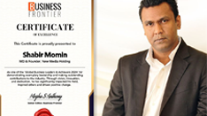 Shabir was presented the Global Business Leaders & achievers by Business Frontier