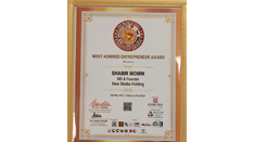 Shabir has been awarded Most admired Entrepreneur award at The Middle East Leadership award in Abu Dhabi